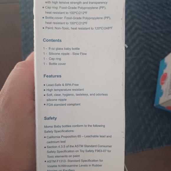 Glass baby bottle-Lot of 2 by Momobaby - Picture 3 of 4